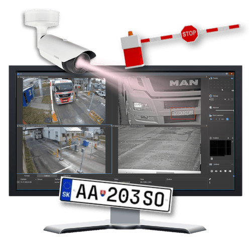 Access system 2 The Aktion access system connected to the ATEAS camera system can read vehicle registration plates and open the gate automatically