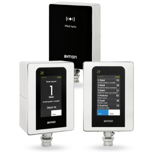 Dispensing display for identification of the guest for the Aktion catering system