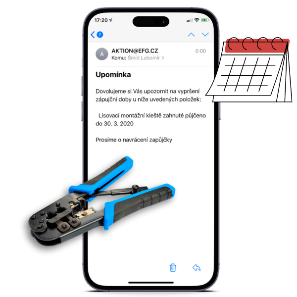 Aktion monitors loan dates and automatically sends an email before the end of the loan