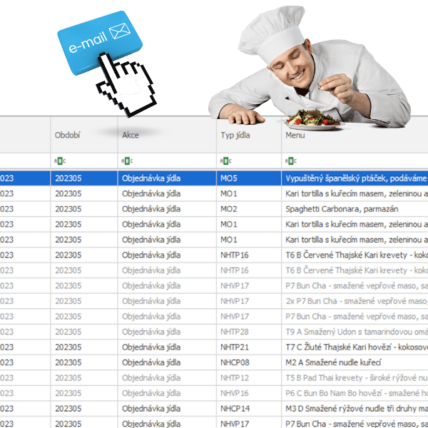Aktion sends the ordered meals to the caterer daily