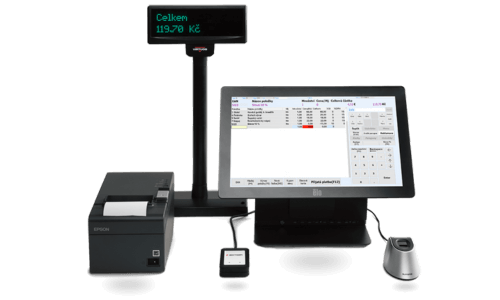 Touchscreen cash register for Aktion catering system