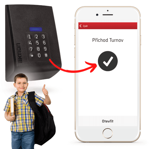 Access system 7 The Aktion access system will check that the child has arrived at school and if not, will send the information to the parent's mobile phone