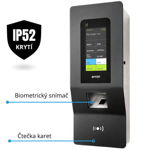 External access terminal eSmartReader with fingerprint reader and IP52 protection