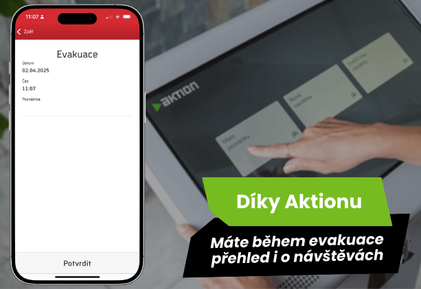 During an evacuation, you also have an immediate overview of all visitors in the building - Aktion