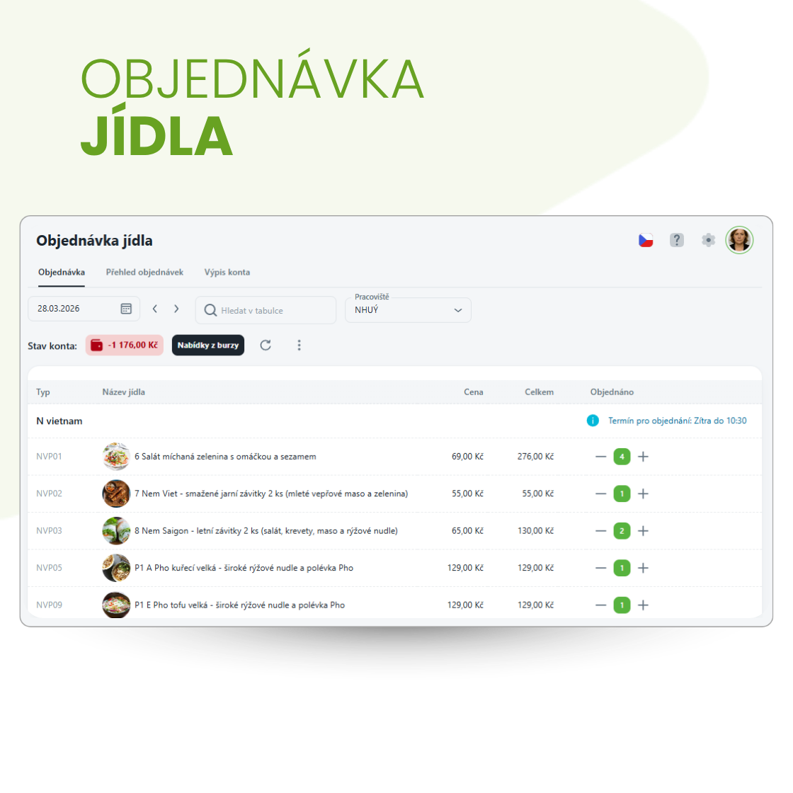 Aktion sends the ordered meals to the caterer daily