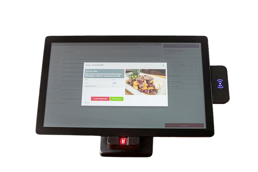 Aktion allows you to order food from the web app or from your mobile