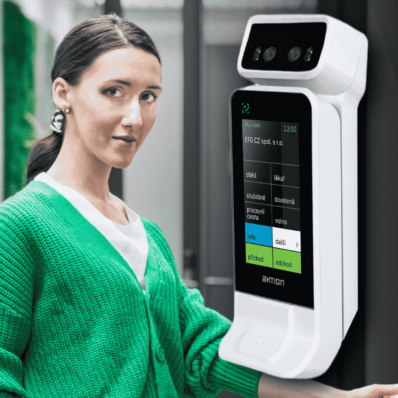 Aktion biometric reader reads face