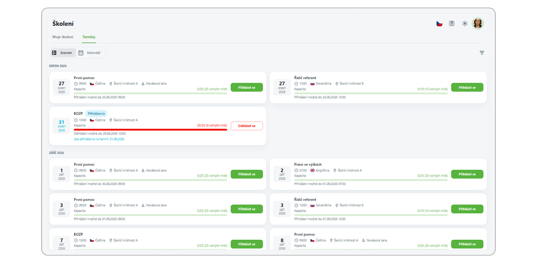 New Aktion eNEXT – available training dates